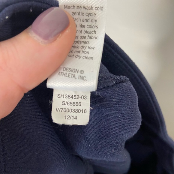 Athleta Navy Straight Leg Leggings Medium - Picture 9 of 9